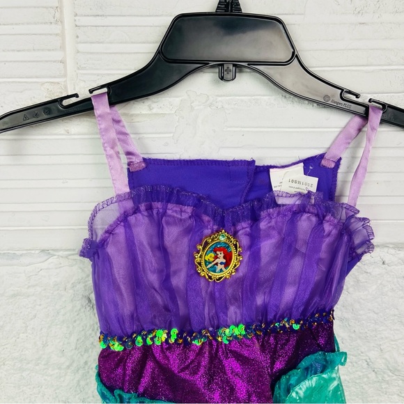 Disney little Mermaid Ariel Kids Costume - Purple and Teal size 4-6X - Picture 12 of 13